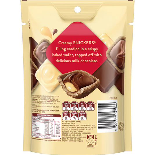 Pods Snickers Chocolate Snack & Share Bag (160g)