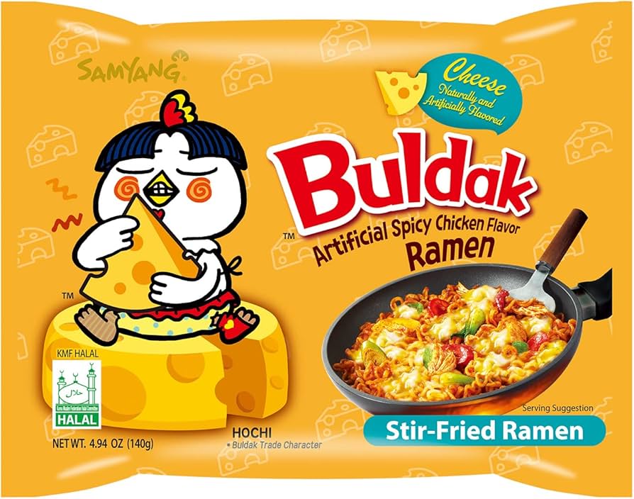 Samyang Buldak Instant Noodles Hot Chicken Ramen Cheese (140g)
