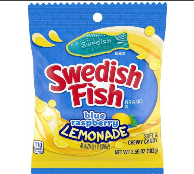 Swedish Fish Blue Raspberry Lemonade (102g) – Sweets Spot Romania