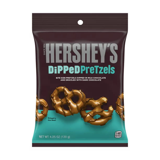 Hershey's Milk Chocolate Dipped Pretzels (120g)