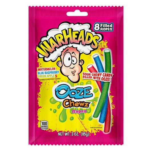 Warheads Ooze Chewz Ropes (85g)