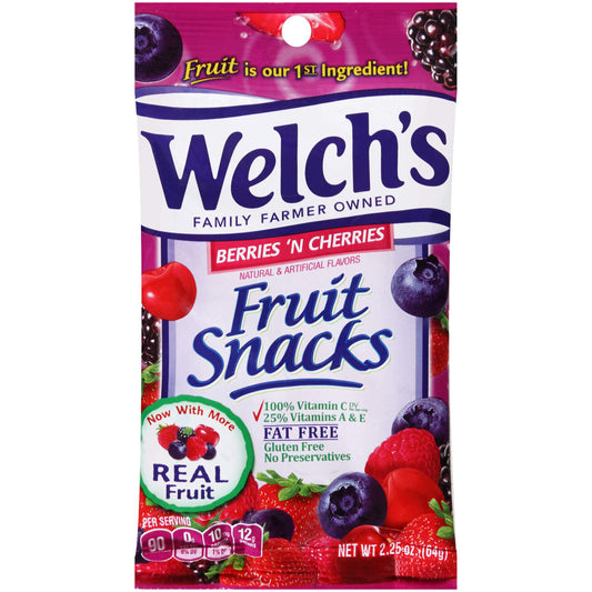 Welch's Fruit Snacks Berries 'N Cherries (142g)