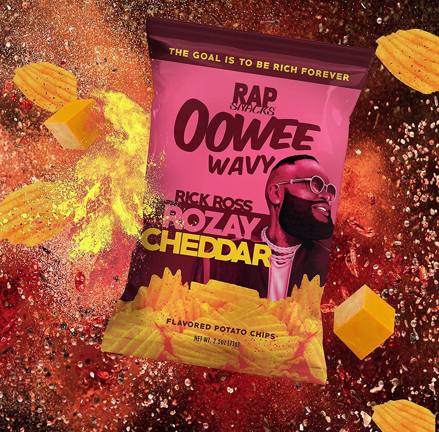 Rap Snacks Rick Ross Rozay Cheddar Oowee Wavy (71 g)