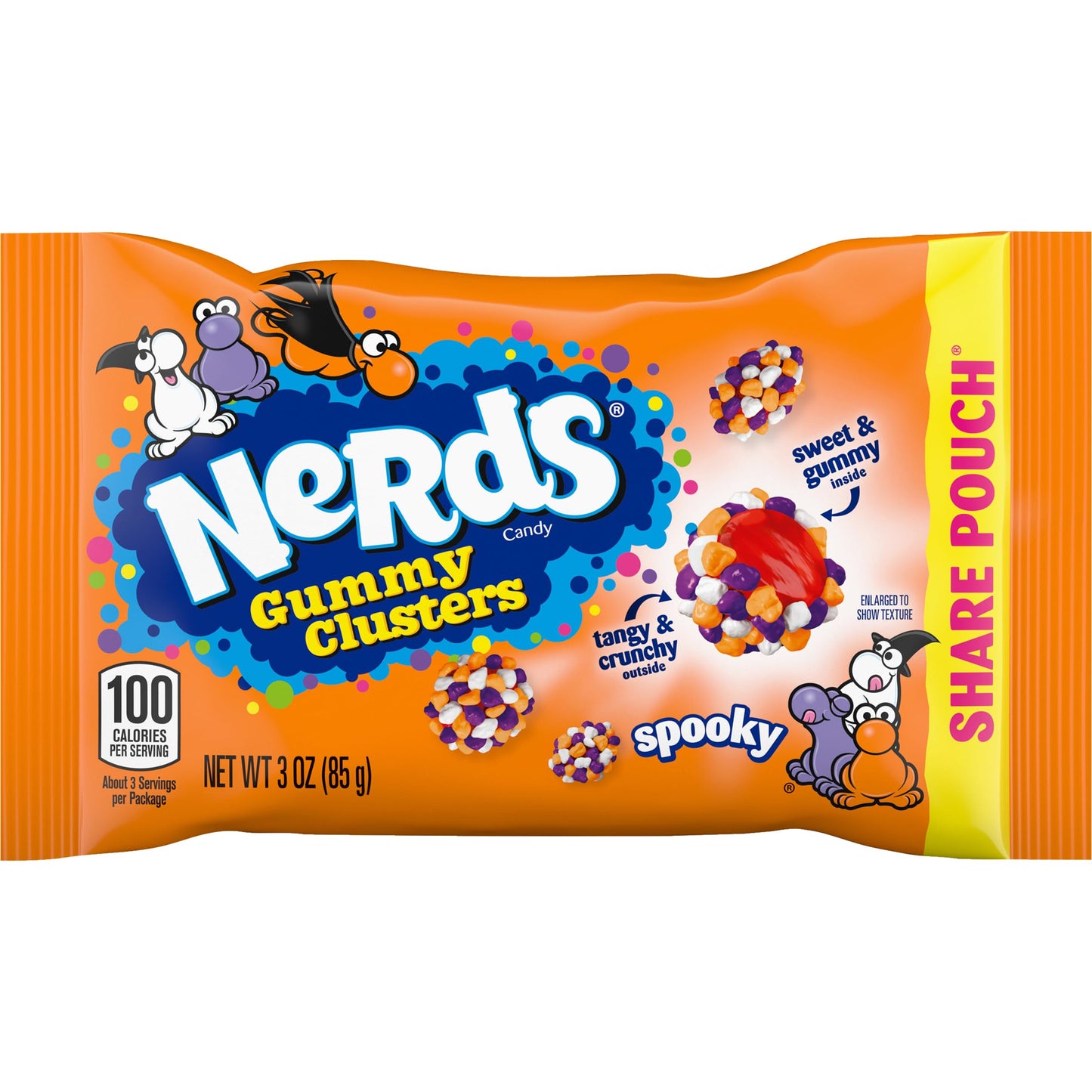 Nerds Spooky Gummy Clusters Share Pouch (85g)