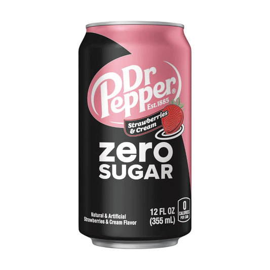 Dr Pepper Strawberries & Cream Zero Sugar (355ml)