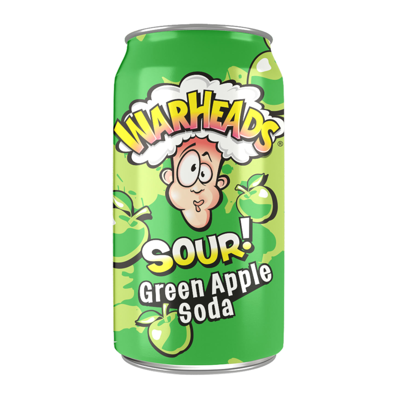 Warheads Sour Soda Green Apple (355ml)