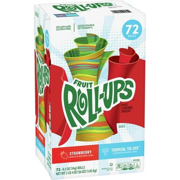 Fruit Roll-Ups Strawberry & Tropical Tie-Dye (16g)